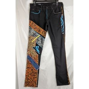 The Gap 1969 Patchwork Animal Print Skinny Jeans